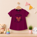 Girls T-Shirts - You Make Me Smile (Wine)