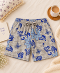 Pyjama Shorts - Blue Butterfly