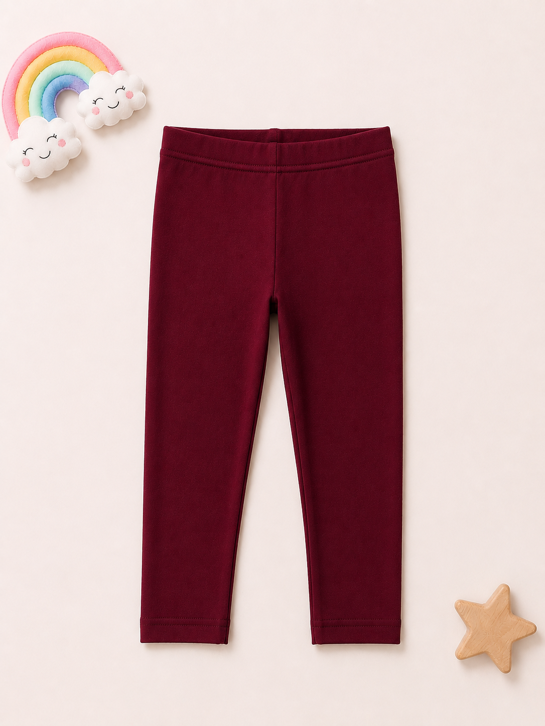 Girls Premium Leggings - Maroon