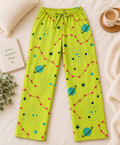 Pyjama Full Pants - Lime Planets