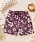 Pyjama Shorts - Purple Bloom