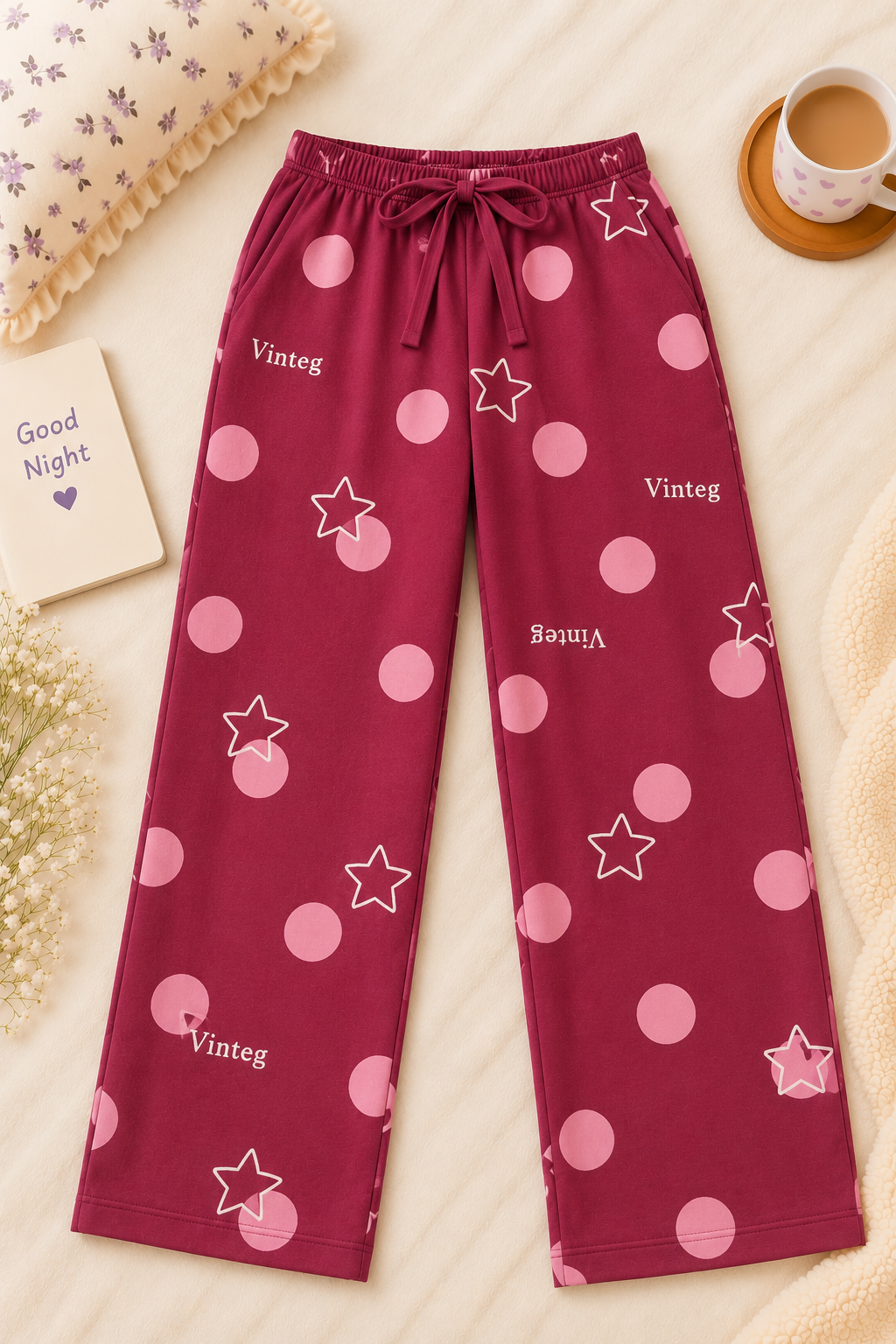 Premium Hosiery Pants - Maroon Vintage