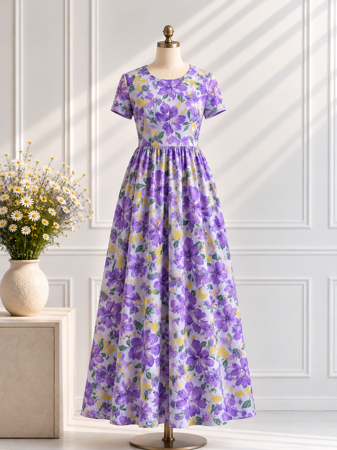 Feeding Maxi Puff Sleeve - Lilac Garden