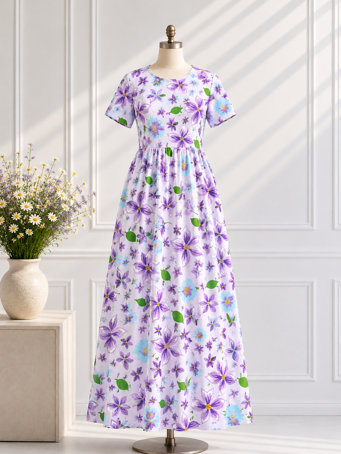 Feeding Maxi Puff Sleeve - White Floral