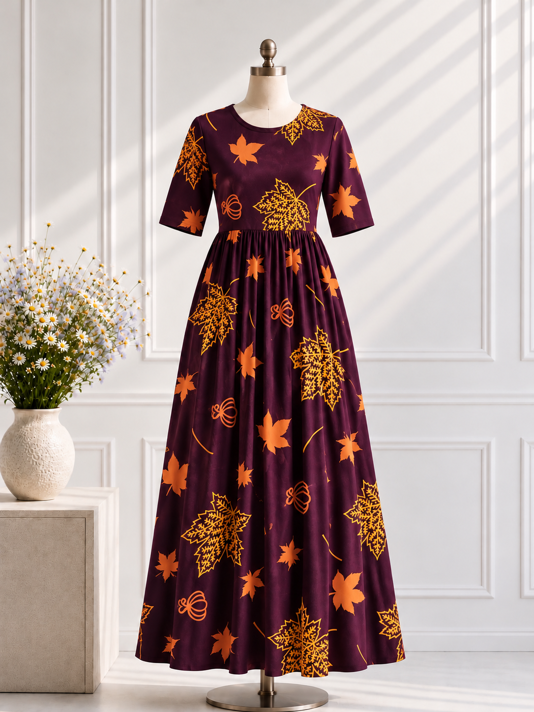 Feeding Maxi 3/4th Sleeve - Purple Maple