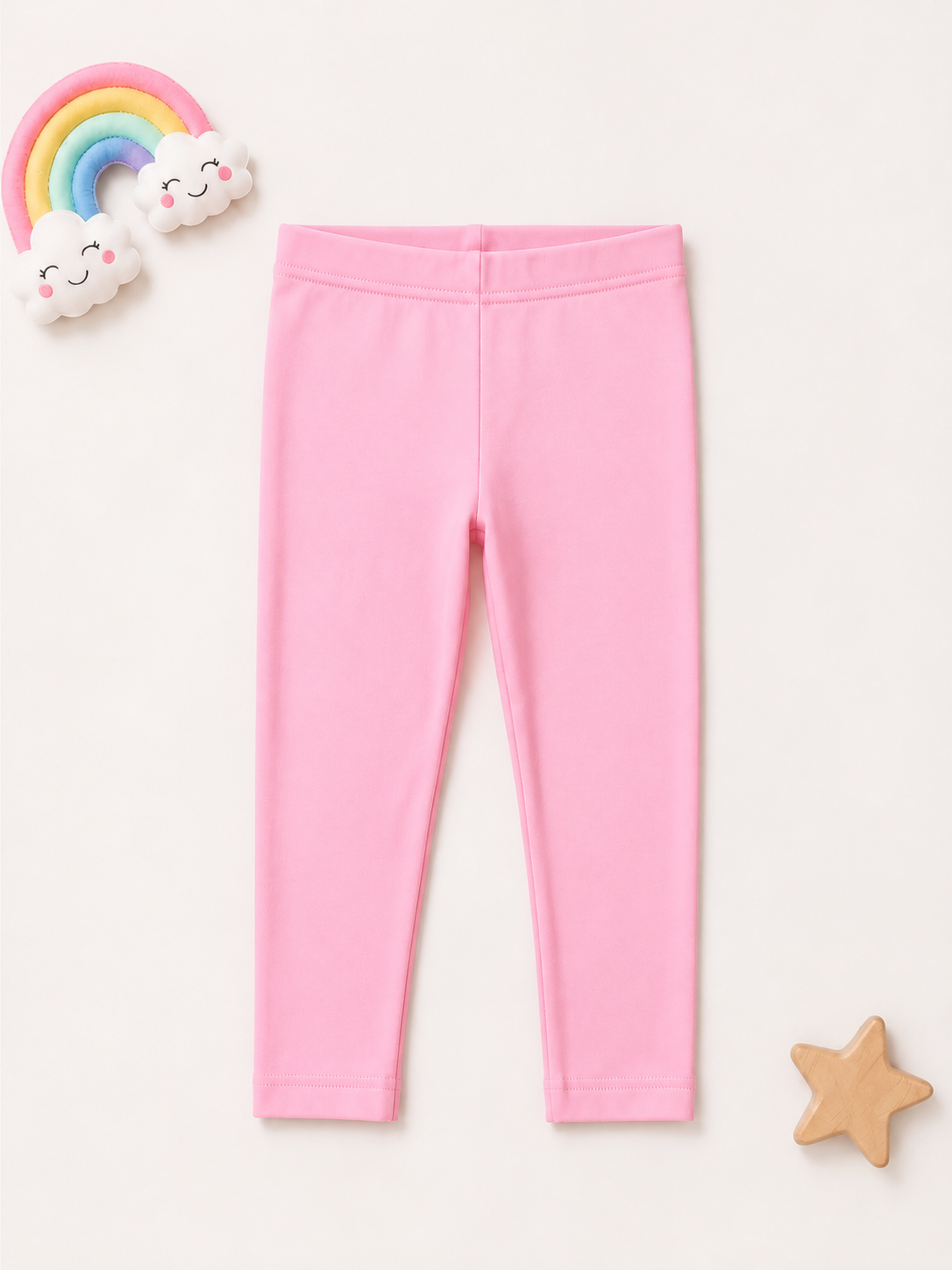 Girls Premium Leggings - Baby Pink