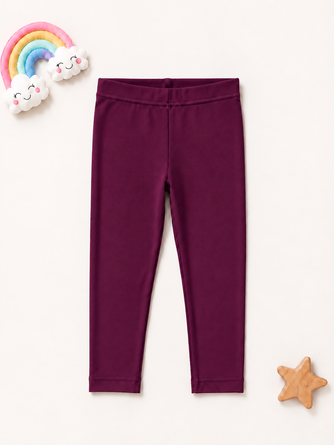 Girls Premium Leggings - Wine
