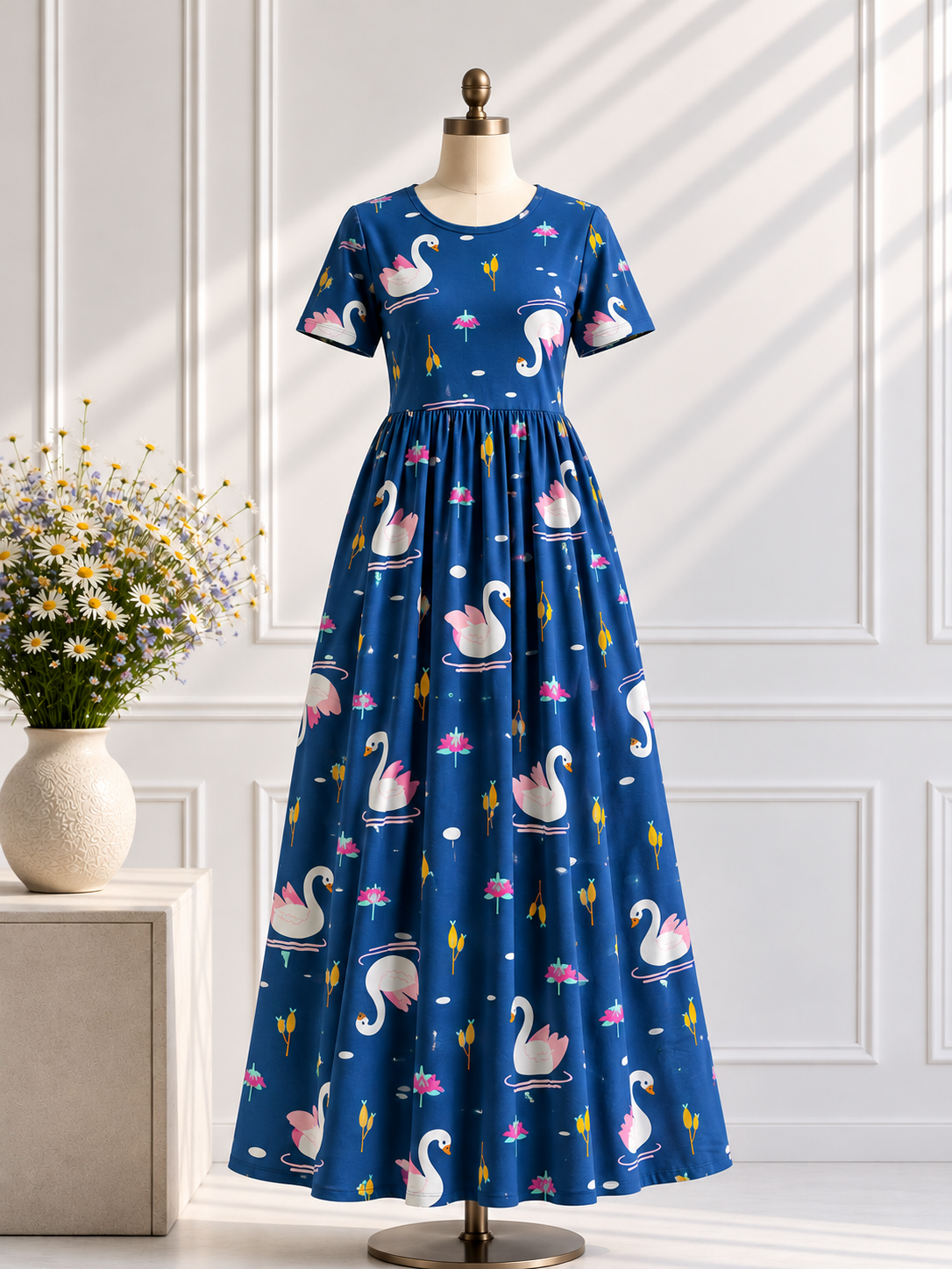 Feeding Maxi Puff Sleeve - Swan Lake