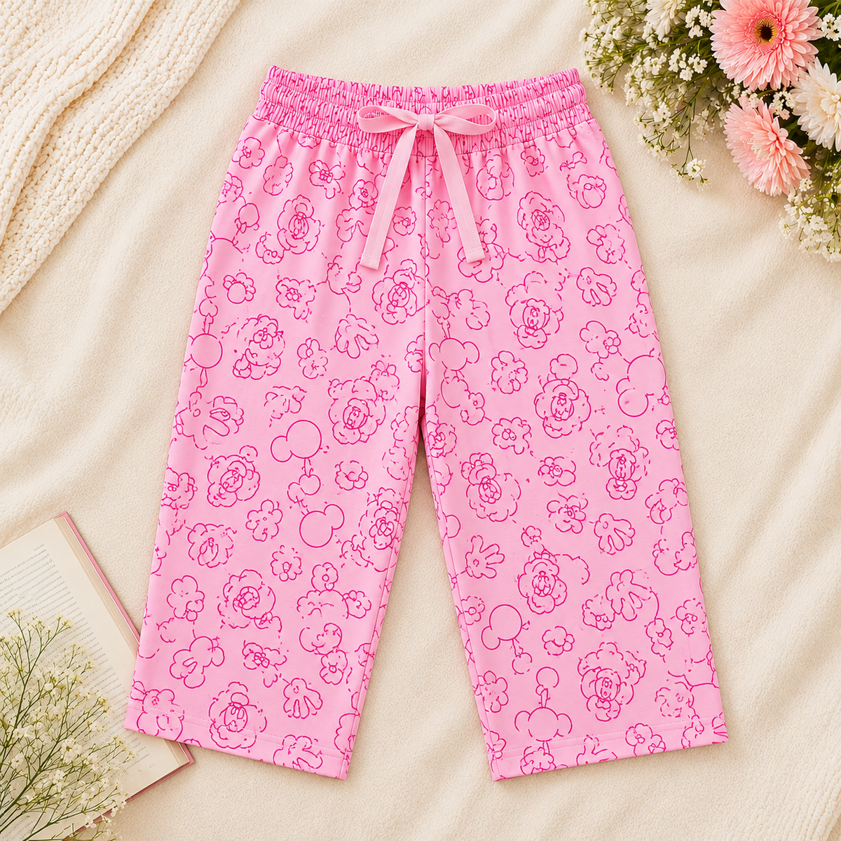 Pyjama 3/4th - Pink Doodle