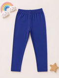 Girls Cotton Leggings - Royal Blue