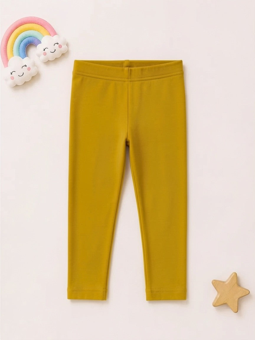 Girls Premium Leggings - Mustard