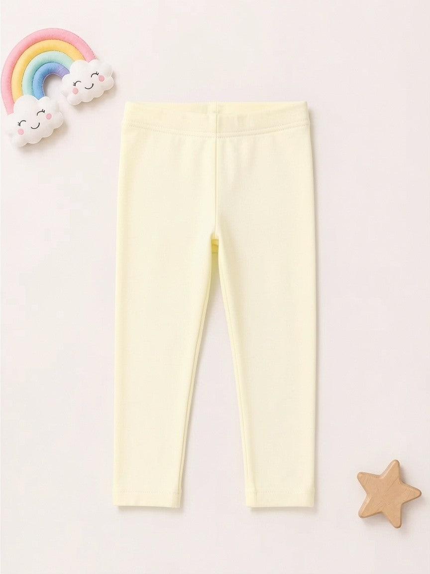Girls Premium Leggings - Cream