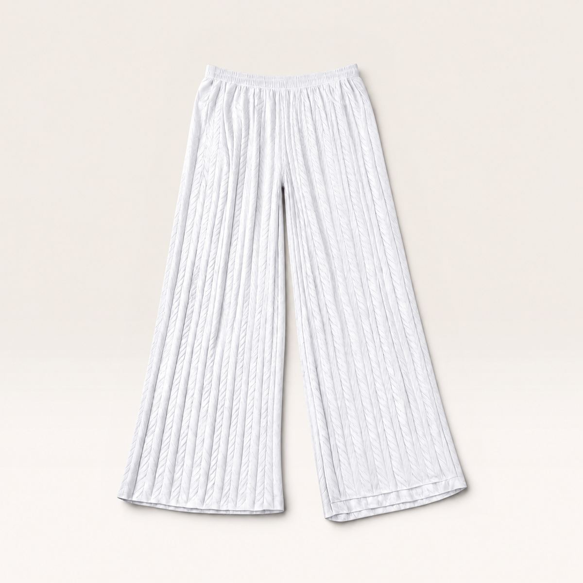 Korean Palazzo Khajuri - Pure White