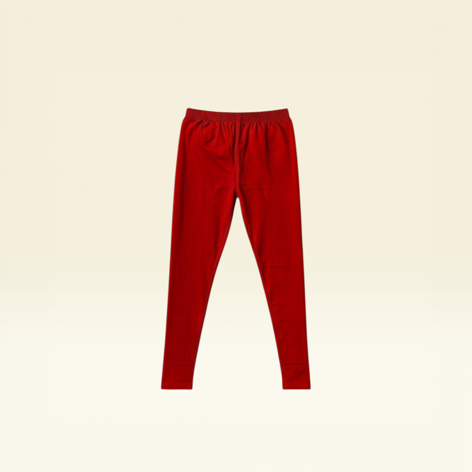Cotton Leggings - Cherry Red